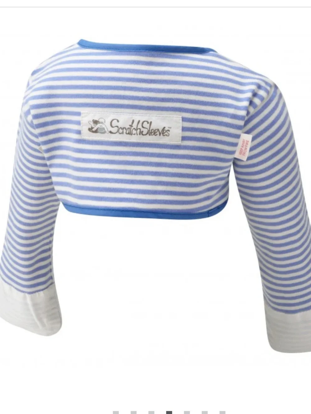 THE ECZEMA COMPANY ScratchSleeves Cotton with Scratch Mittens for Kids (STRIPES)
